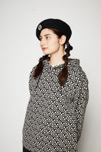 画像をギャラリービューアに読み込む, 【数量限定商品】446 Total Pattern Sponge Knit Hoodie Black
