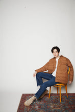 画像をギャラリービューアに読み込む, Double Pockets Fiber Down Shirt Jacket Brown