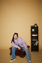 画像をギャラリービューアに読み込む, Double Pockets Fiber Down Shirt Jacket Lavender