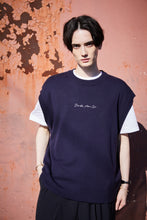 画像をギャラリービューアに読み込む, DOUBLE FOUR SIX- Cursive Logo Sleeveless Vest Navy