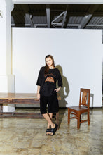 画像をギャラリービューアに読み込む, DOUBLE FOUR SIX Croissant Relax Knit tops Black