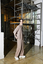 画像をギャラリービューアに読み込む, 【数量限定商品】Linen Stripe Wide Pants Greige