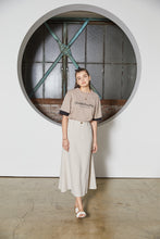 画像をギャラリービューアに読み込む, 【数量限定商品】Linen Stripe Long Skirt Beige