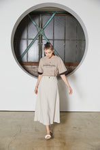 画像をギャラリービューアに読み込む, 【数量限定商品】Linen Stripe Long Skirt Beige