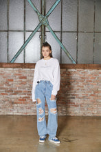 画像をギャラリービューアに読み込む, DOUBLE FOUR SIX- Message Print Long Sleeve T-shirt White