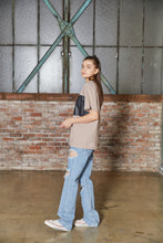 画像をギャラリービューアに読み込む, DOUBLE FOUR SIX- Message Print T-shirt Beige