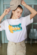 画像をギャラリービューアに読み込む, 446- Brush Logo Print T-shirt White