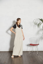 画像をギャラリービューアに読み込む, 【数量限定商品】Linen Stripe All-in-one Beige