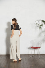 画像をギャラリービューアに読み込む, 【数量限定商品】Linen Stripe All-in-one Beige