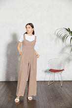 画像をギャラリービューアに読み込む, 【数量限定商品】Linen Stripe All-in-one Greige