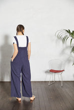 画像をギャラリービューアに読み込む, 【数量限定商品】Linen Stripe All-in-one Navy