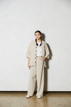 画像をギャラリービューアに読み込む, 【数量限定商品】Linen Stripe Wide Pants Beige