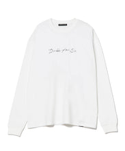 画像をギャラリービューアに読み込む, Cursive Logo Long Sleeve T-Shirt white