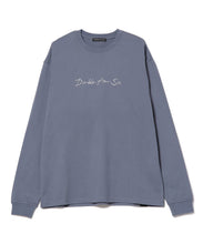 画像をギャラリービューアに読み込む, Cursive Logo Long Sleeve T-Shirt bluegray