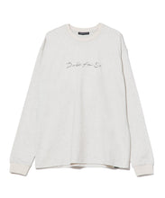 画像をギャラリービューアに読み込む, Cursive Logo Long Sleeve T-Shirt heathergray