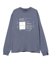 画像をギャラリービューアに読み込む, Lyrics Long Sleeve T-Shirt bulegray