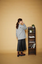 画像をギャラリービューアに読み込む, 【数量限定商品】Three POINT Logo Long Sleeve T-Shirt Gray