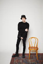 画像をギャラリービューアに読み込む, 【数量限定商品】Back Logo Docking Long Sleeve T-Shirt Black