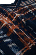 画像をギャラリービューアに読み込む, DOUBLE FOUR SIX-Silicon Print Checked Knit Vest Navy Check
