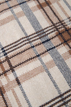 画像をギャラリービューアに読み込む, 446-Leather Emblem Checked Knit Cardigan Beige Check
