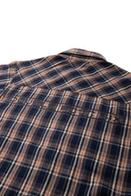 画像をギャラリービューアに読み込む, DOUBLE FOUR SIX- Back Logo Checked Shirt Navy Check
