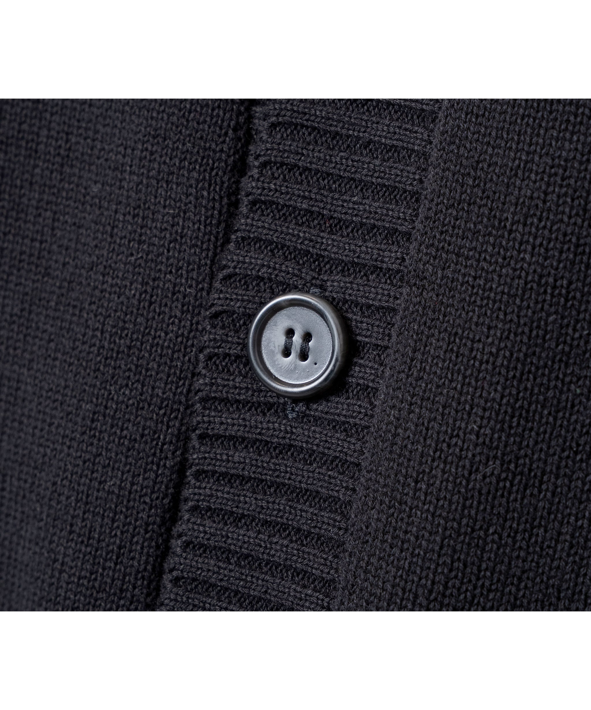 446- Logo Stitch Cardigan Black – 446 - DOUBLE FOUR SIX -