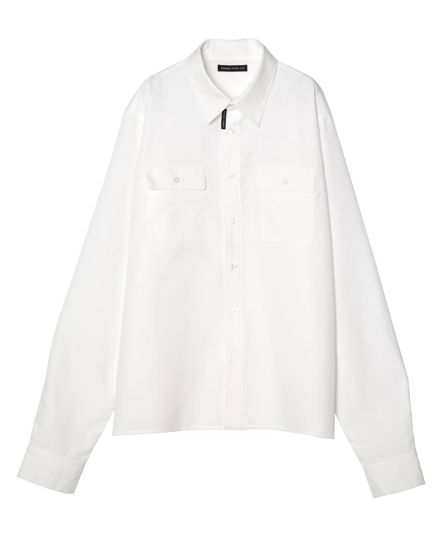 DOUBLE FOUR SIX- Military Double Pocket  Shirt White