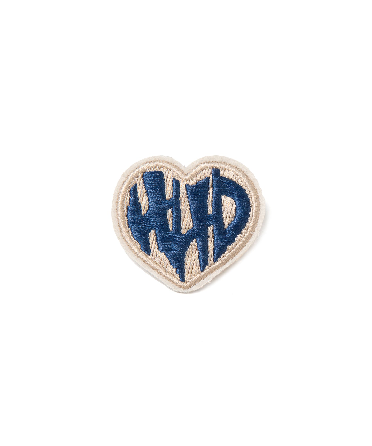 446- Heart Logo Brooch Blue