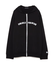 画像をギャラリービューアに読み込む, DOUBLE FOUR SIX-Front Logo Zip Hoodie Black
