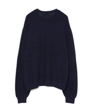画像をギャラリービューアに読み込む, 446-Logo Waffle Knit Pullover Navy
