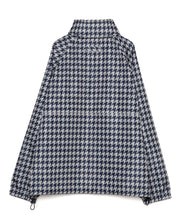 画像をギャラリービューアに読み込む, DOUBLE FOUR SIX-Houndstooth Pattern Front Logo Hoodie Chidori Navy
