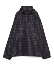 画像をギャラリービューアに読み込む, DOUBLE FOUR SIX-Houndstooth Pattern Front Logo Hoodie Chidori Black
