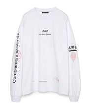 画像をギャラリービューアに読み込む, DOUBLE FOUR SIX-Multiple Logos Long Sleeve T-Shirt White
