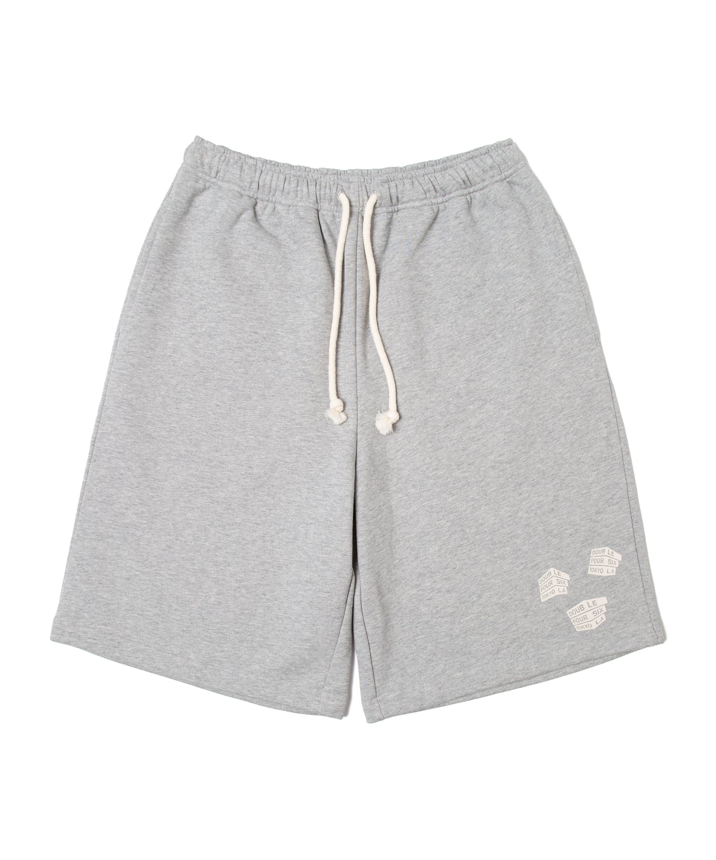 DOUBLE FOUR SIX-Block Logo Sweat Pants Gray