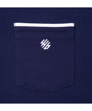 画像をギャラリービューアに読み込む, 446-Bicolor Pocket T-shirt Navy
