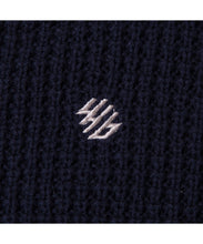 画像をギャラリービューアに読み込む, 446-Logo Waffle Knit Pullover Navy
