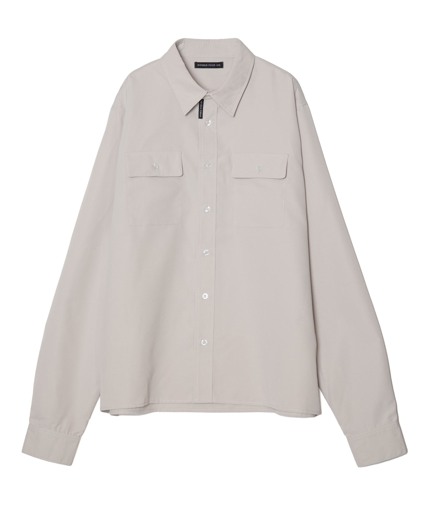 DOUBLE FOUR SIX- Military Double Pocket  Shirt Greige