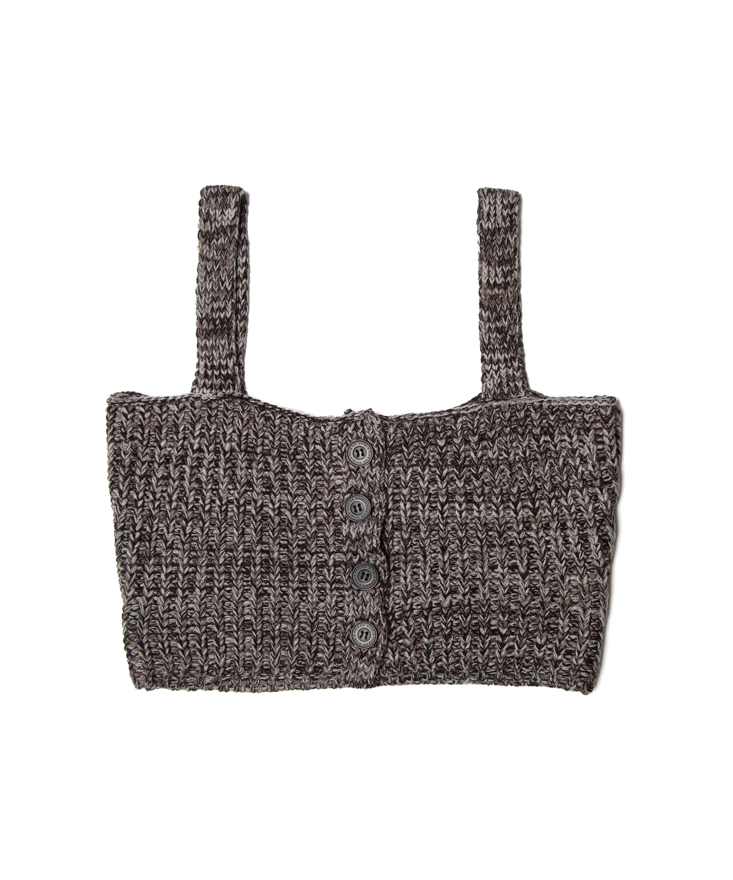 DOUBLE FOUR SIX- Mix yarn Knit Vest Gray MIX