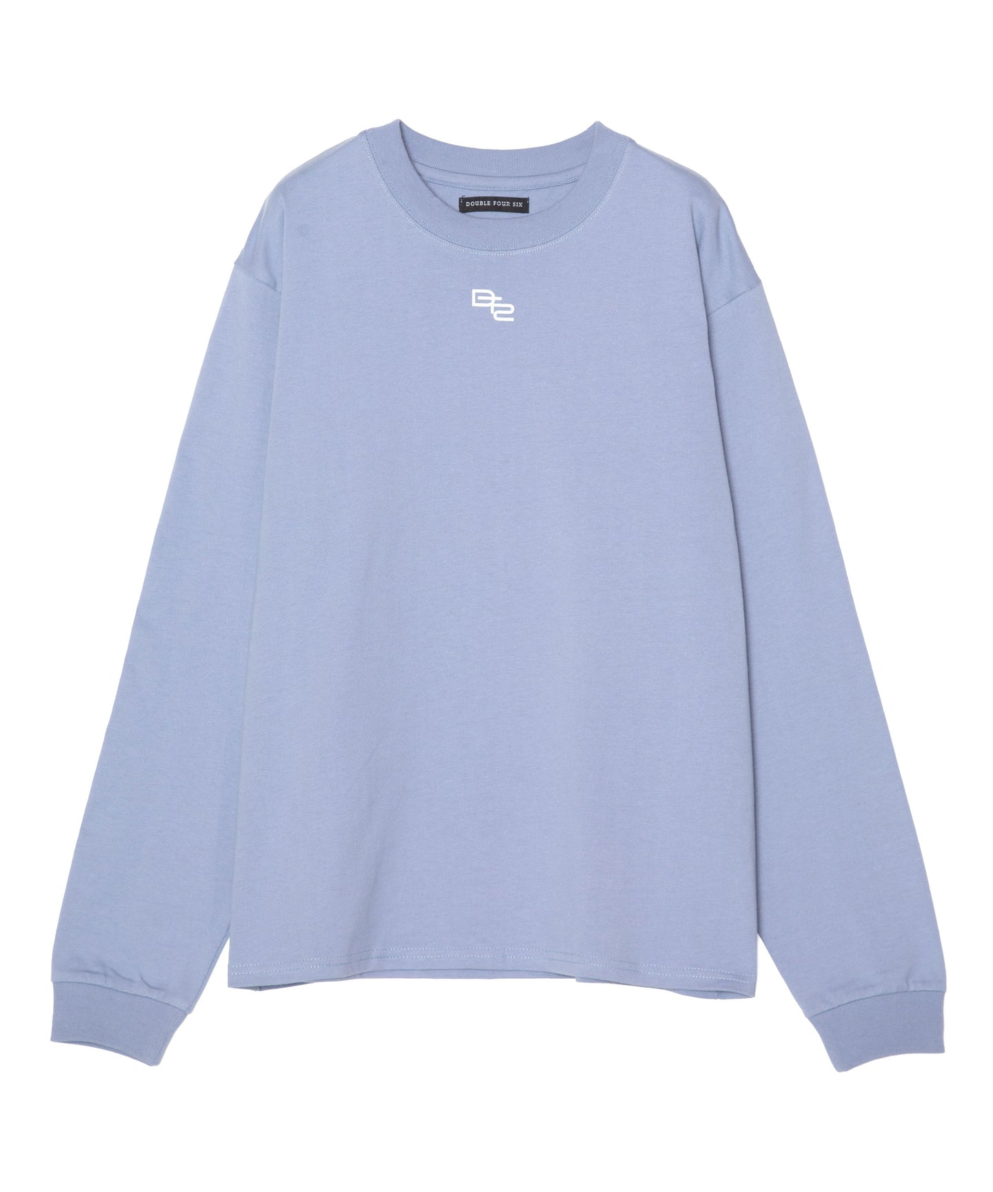 DOUBLE FOUR SIX- Logo Print Long Sleeve T-shirt Blue
