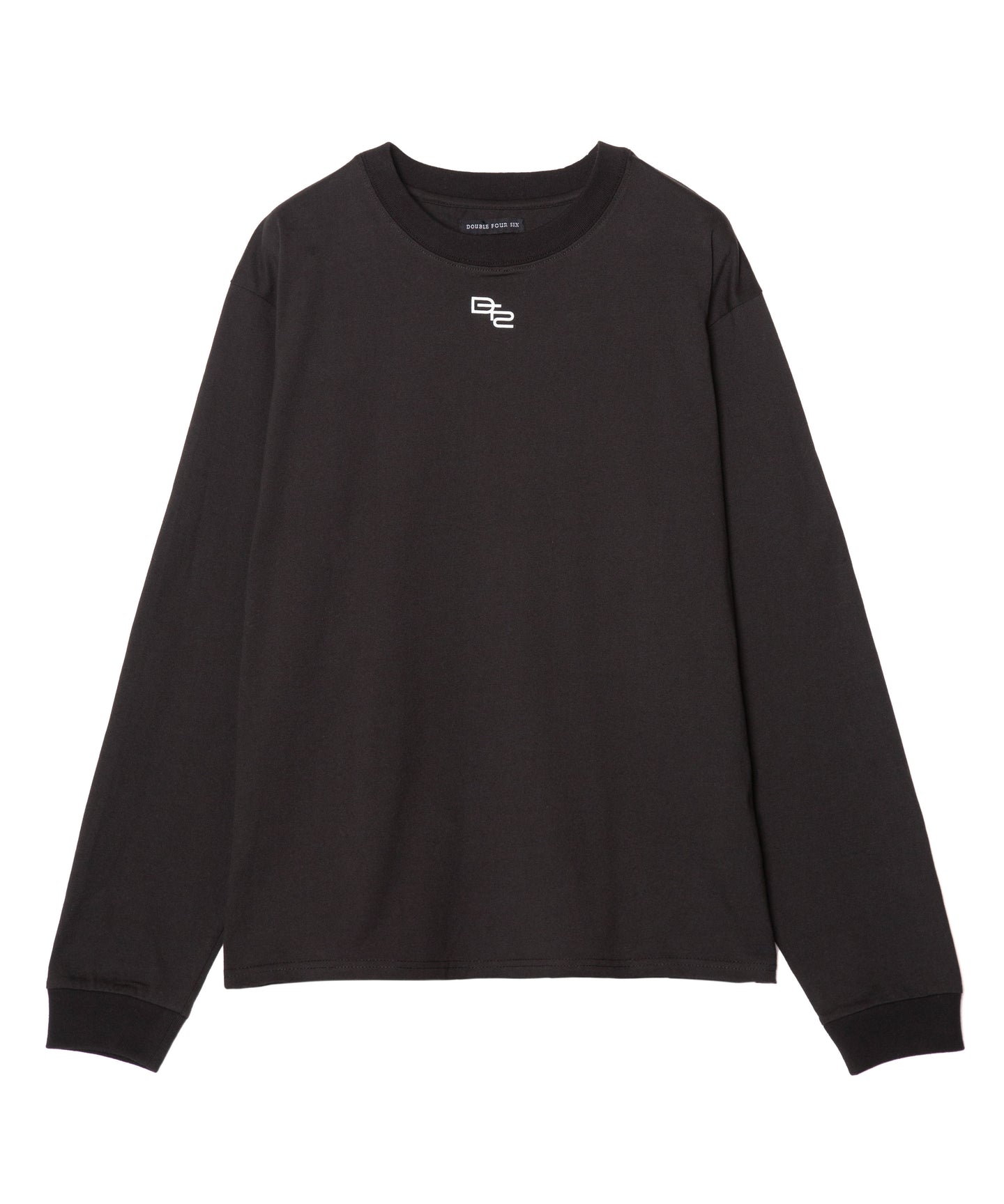 DOUBLE FOUR SIX- Logo Print Long Sleeve T-shirt Black