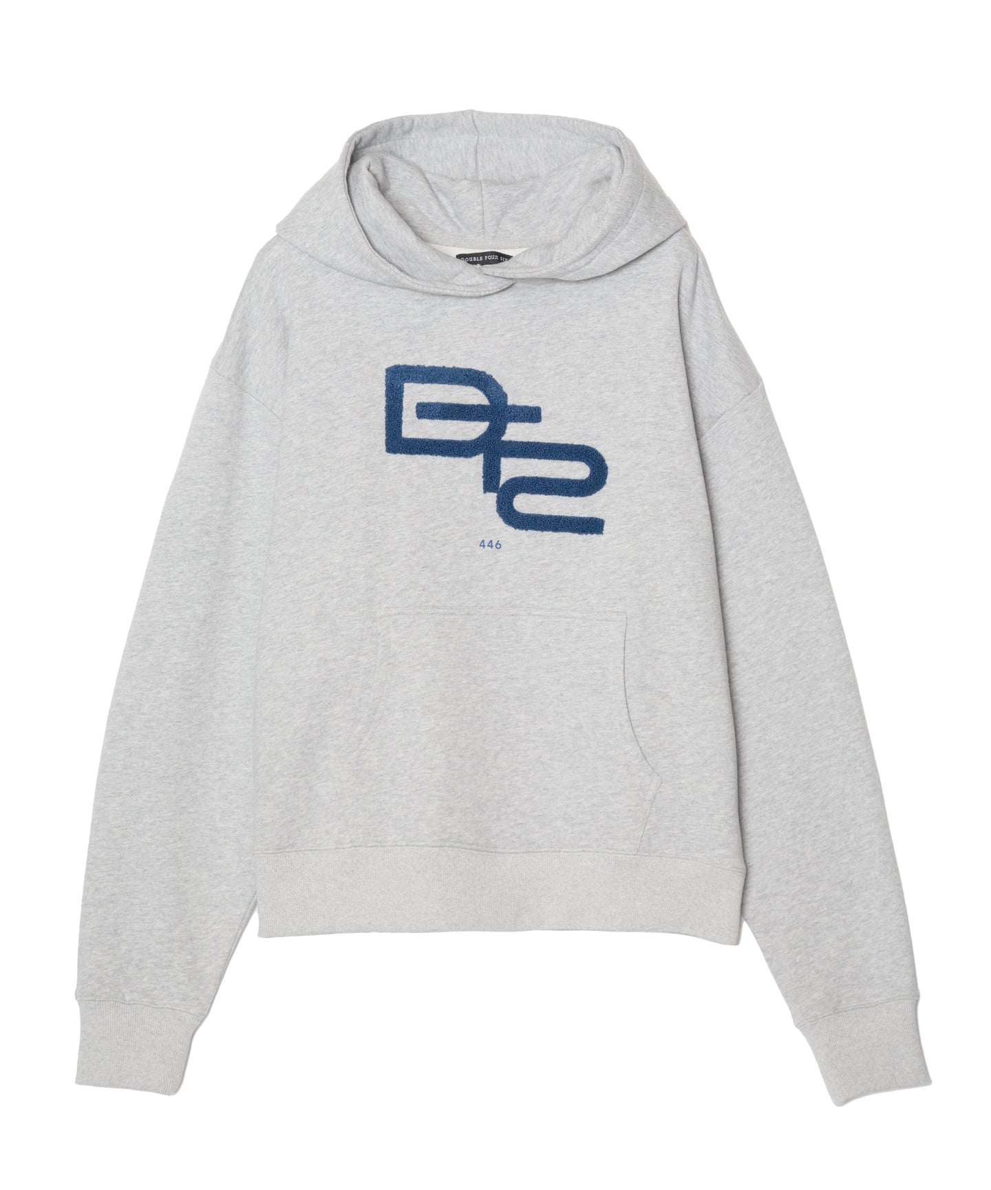 DOUBLE FOUR SIX- Chenille Logo Hoodie Gray 杢