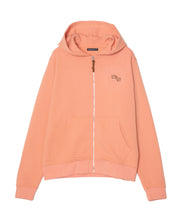 画像をギャラリービューアに読み込む, DOUBLE FOUR SIX- Leather Emblem Zip Up Hoodie Salmon pink
