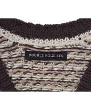 画像をギャラリービューアに読み込む, DOUBLE FOUR SIX-Checked Open Front Knit Gray Check
