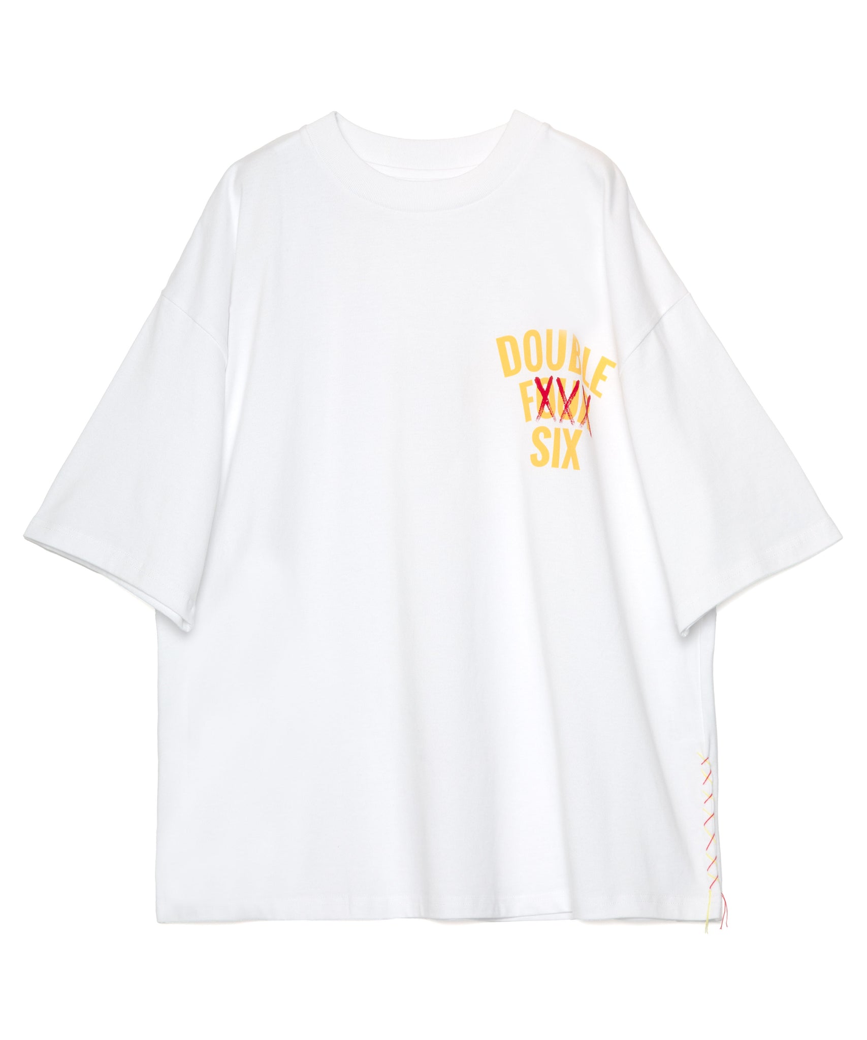 與真司郎 446×L.H.P コラボTシャツ 與真司郎446 double four six 限定Tシャツ ホワイト レディース