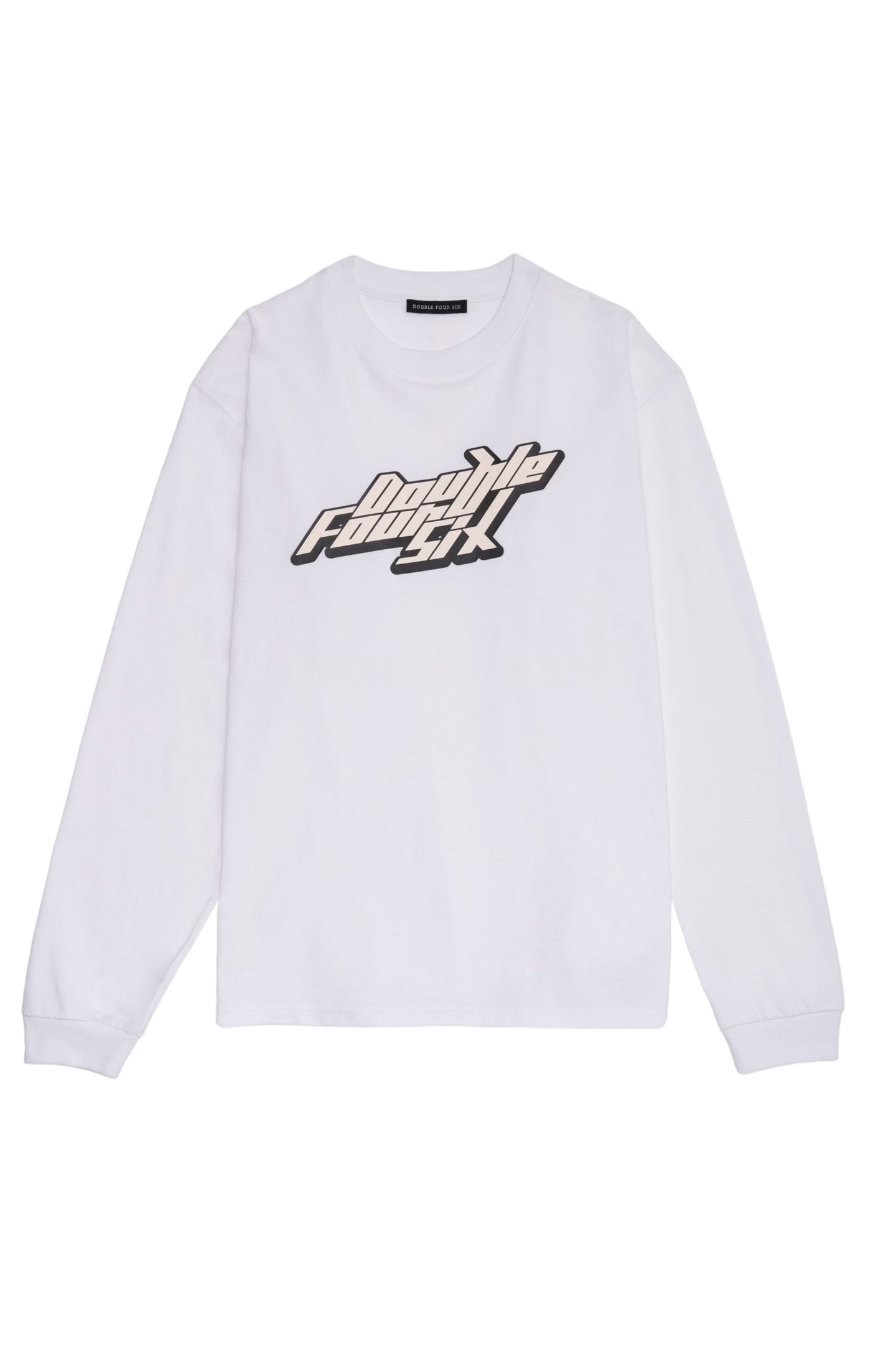 DOUBLE FOUR SIX- Street Logo Long Sleeve T-shirt White