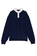 画像をギャラリービューアに読み込む, DOUBLE FOUR SIX- Long Sleeve Polo Shirt Navy
