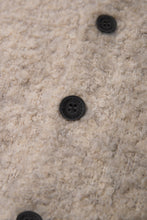 画像をギャラリービューアに読み込む, 446-Leather Emblem Bicolour Knit Cardigan Beige
