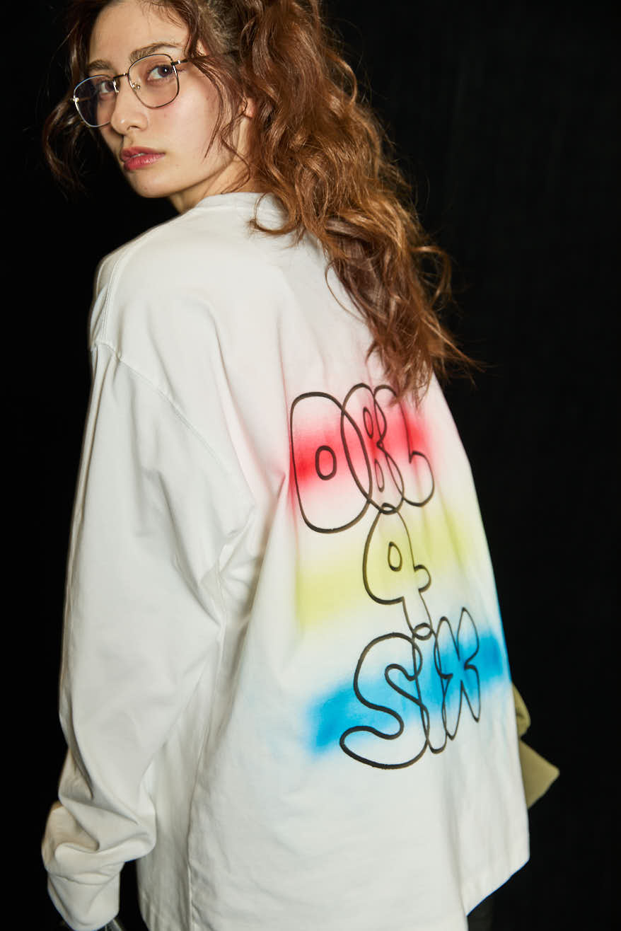 與真司郎 446×LHPコラボ ロンT 数量限定】LHPコラボ SPRAY ロンT WHITE – 446 - DOUBLE FOUR SIX -