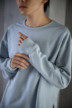 画像をギャラリービューアに読み込む, 446- Message Print Football Sweatshirt Baby Blue
