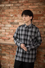 画像をギャラリービューアに読み込む, Relaxed Fit Plaid Shirt Black Check
